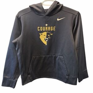 Nike Kids/Youth Black and Gold North Carolina NC Courage Lioness Hoodie